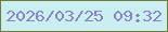 文字の大きさ：1、枠の色：6f7c3a、背景の色：cbeef1、文字の色：8685bf 無料ブログパーツのブログ時計