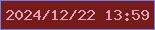文字の大きさ：5、枠の色：6f7fe4、背景の色：761a1a、文字の色：e29ebd 無料ブログパーツのブログ時計