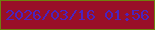 文字の大きさ：3、枠の色：6f800e、背景の色：990f28、文字の色：4a23bf 無料ブログパーツのブログ時計