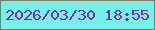 文字の大きさ：5、枠の色：6f8168、背景の色：73f2e8、文字の色：7f26cc 無料ブログパーツのブログ時計
