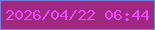 文字の大きさ：3、枠の色：6f83dc、背景の色：a02880、文字の色：ea4afc 無料ブログパーツのブログ時計