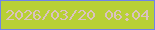 文字の大きさ：2、枠の色：6f84e8、背景の色：b8d035、文字の色：dac2c0 無料ブログパーツのブログ時計
