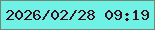 文字の大きさ：3、枠の色：6f8672、背景の色：6ff1e5、文字の色：380f1a 無料ブログパーツのブログ時計