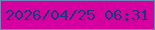 文字の大きさ：4、枠の色：6f86b8、背景の色：d5009e、文字の色：153b7d 無料ブログパーツのブログ時計