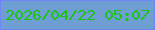 文字の大きさ：5、枠の色：6f86f7、背景の色：6f9ed3、文字の色：1ac413 無料ブログパーツのブログ時計
