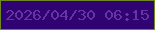 文字の大きさ：2、枠の色：6f8721、背景の色：300373、文字の色：6833a6 無料ブログパーツのブログ時計