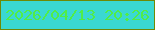 文字の大きさ：2、枠の色：6f8906、背景の色：3ad8d2、文字の色：51ed47 無料ブログパーツのブログ時計