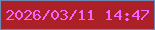 文字の大きさ：1、枠の色：6f89b5、背景の色：ac2128、文字の色：f265ff 無料ブログパーツのブログ時計