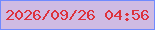 文字の大きさ：1、枠の色：6f8afe、背景の色：cfbbe3、文字の色：dd323d 無料ブログパーツのブログ時計