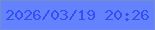 文字の大きさ：2、枠の色：6f8be3、背景の色：6481fe、文字の色：384ff0 無料ブログパーツのブログ時計
