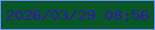 文字の大きさ：4、枠の色：6f8dff、背景の色：075826、文字の色：3514a8 無料ブログパーツのブログ時計