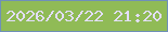 文字の大きさ：4、枠の色：6f90b9、背景の色：90bb56、文字の色：e3defd 無料ブログパーツのブログ時計