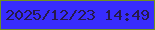 文字の大きさ：5、枠の色：6f911e、背景の色：382cfd、文字の色：271a4b 無料ブログパーツのブログ時計