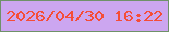文字の大きさ：2、枠の色：6f9169、背景の色：cca6f0、文字の色：f54d38 無料ブログパーツのブログ時計