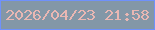 文字の大きさ：1、枠の色：6f91fb、背景の色：8397a7、文字の色：e9b7b3 無料ブログパーツのブログ時計