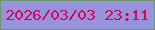 文字の大きさ：4、枠の色：6f926f、背景の色：9794dd、文字の色：d5045c 無料ブログパーツのブログ時計