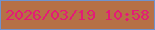 文字の大きさ：1、枠の色：6f92cd、背景の色：b67046、文字の色：e41b76 無料ブログパーツのブログ時計
