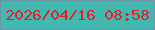 文字の大きさ：3、枠の色：6f93a4、背景の色：42b8af、文字の色：de212f 無料ブログパーツのブログ時計