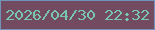 文字の大きさ：3、枠の色：6f93b9、背景の色：734b61、文字の色：78c6ae 無料ブログパーツのブログ時計