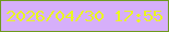 文字の大きさ：3、枠の色：6f9a1d、背景の色：d6affa、文字の色：eaf621 無料ブログパーツのブログ時計
