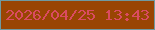 文字の大きさ：2、枠の色：6f9aa1、背景の色：994503、文字の色：da4b61 無料ブログパーツのブログ時計
