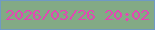 文字の大きさ：5、枠の色：6f9ac4、背景の色：83aa85、文字の色：e247b3 無料ブログパーツのブログ時計