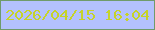 文字の大きさ：2、枠の色：6f9b6b、背景の色：b3c1fe、文字の色：c6d32a 無料ブログパーツのブログ時計