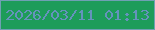 文字の大きさ：1、枠の色：6fa0b3、背景の色：1d9c5a、文字の色：6593bc 無料ブログパーツのブログ時計