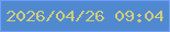 文字の大きさ：5、枠の色：6fa0fc、背景の色：5189d0、文字の色：d0ce79 無料ブログパーツのブログ時計