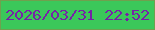 文字の大きさ：4、枠の色：6fa14e、背景の色：3bc85a、文字の色：7622a7 無料ブログパーツのブログ時計