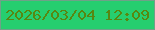 文字の大きさ：1、枠の色：6fa188、背景の色：26ce6f、文字の色：578711 無料ブログパーツのブログ時計
