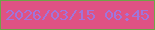 文字の大きさ：4、枠の色：6fa448、背景の色：df5284、文字の色：9f75db 無料ブログパーツのブログ時計