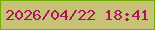 文字の大きさ：3、枠の色：6fae01、背景の色：c8c276、文字の色：a9175a 無料ブログパーツのブログ時計