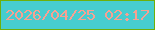 文字の大きさ：1、枠の色：6faf0a、背景の色：47cdcf、文字の色：f7a192 無料ブログパーツのブログ時計