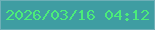 文字の大きさ：3、枠の色：6fafb7、背景の色：3f9da2、文字の色：4bec7a 無料ブログパーツのブログ時計