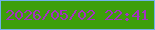 文字の大きさ：5、枠の色：6fb2ea、背景の色：3d9f0a、文字の色：a430c2 無料ブログパーツのブログ時計