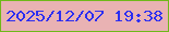 文字の大きさ：2、枠の色：6fb819、背景の色：e9b2b3、文字の色：2c2ef1 無料ブログパーツのブログ時計