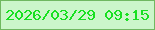 文字の大きさ：2、枠の色：6fb860、背景の色：cbf6ca、文字の色：17e021 無料ブログパーツのブログ時計