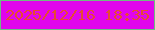 文字の大きさ：1、枠の色：6fbb81、背景の色：e105ec、文字の色：e64a32 無料ブログパーツのブログ時計