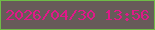 文字の大きさ：2、枠の色：6fbc47、背景の色：675b59、文字の色：e01989 無料ブログパーツのブログ時計