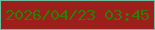 文字の大きさ：3、枠の色：6fbca1、背景の色：9d1f1c、文字の色：2a7f04 無料ブログパーツのブログ時計