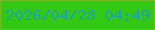 文字の大きさ：1、枠の色：6fbd20、背景の色：31c913、文字の色：1ea2a8 無料ブログパーツのブログ時計