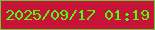 文字の大きさ：2、枠の色：6fc439、背景の色：c81338、文字の色：49fe0f 無料ブログパーツのブログ時計