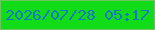 文字の大きさ：3、枠の色：6fc462、背景の色：11dc17、文字の色：1479c5 無料ブログパーツのブログ時計