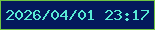 文字の大きさ：2、枠の色：6fc542、背景の色：041a5c、文字の色：58ebd5 無料ブログパーツのブログ時計