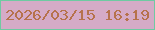 文字の大きさ：4、枠の色：6fcaa2、背景の色：d5abc7、文字の色：b6724c 無料ブログパーツのブログ時計