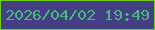 文字の大きさ：1、枠の色：6fcc16、背景の色：443e83、文字の色：4bb784 無料ブログパーツのブログ時計