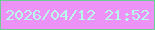 文字の大きさ：3、枠の色：6fcd94、背景の色：ed92f6、文字の色：b8fce9 無料ブログパーツのブログ時計