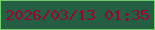 文字の大きさ：3、枠の色：6fd16c、背景の色：245f44、文字の色：9a042d 無料ブログパーツのブログ時計