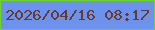 文字の大きさ：4、枠の色：6fd230、背景の色：6d92ee、文字の色：663a2f 無料ブログパーツのブログ時計